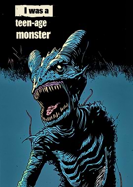 I Was a Teenage Monster - Retro Horror Comic Book Art