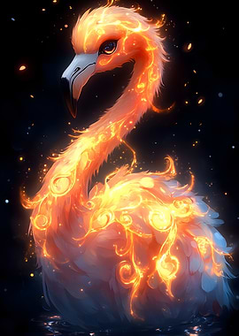 Flaming Flamingo Animal