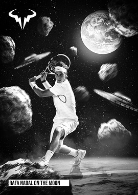 Rafael Nadal on the Moon