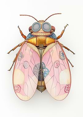 Steampunk Beetle Illustration