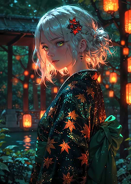 Anime Girl in Kimono