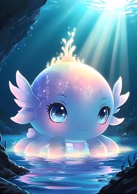 Cute Underwater jellyfish Creature