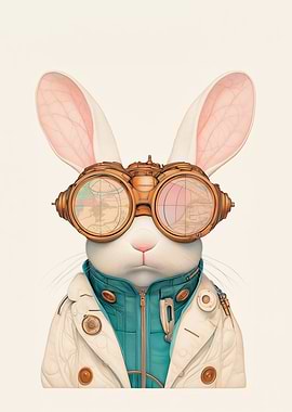 Steampunk Rabbit Portrait