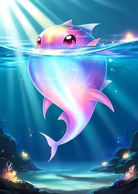 Cute Glowing Pufferfish