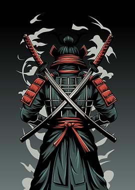 Samurai Warrior Illustration