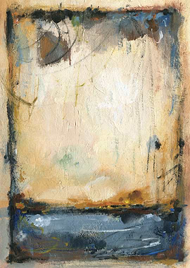 Abstract with Blue and Brown