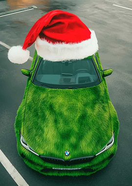 Green Christmas Car