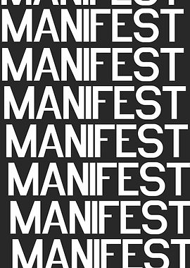 Manifest Typography Print