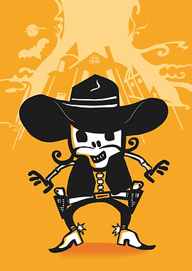 Skeleton Cowboy Halloween
