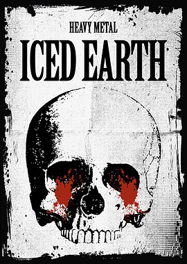 Iced Earth Heavy Metal Skull Poster