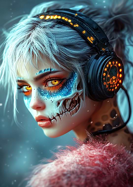 Cyberpunk Skull Makeup