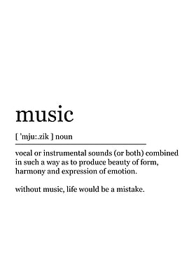 Music Definition Print