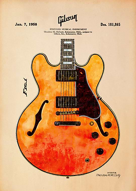 Gibson ES-335 Guitar Patent