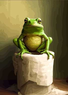 Frog Toilet Paper Roll