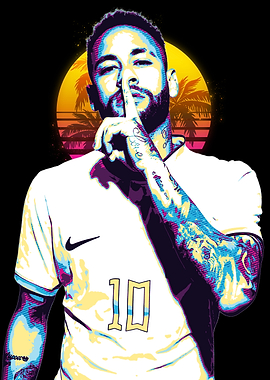 Neymar Jr. Retro Art