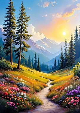 Mountain Landscape Art