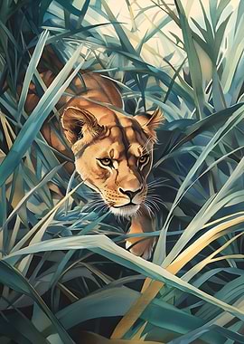 A lioness creeping Fan Art