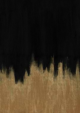 Black and Gold Abstract Art