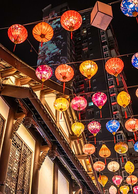 Chinese Lanterns at Night