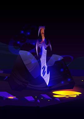 Magical Sword in Darkness