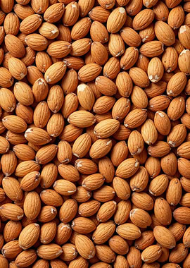 Textured Almonds Close-Up
