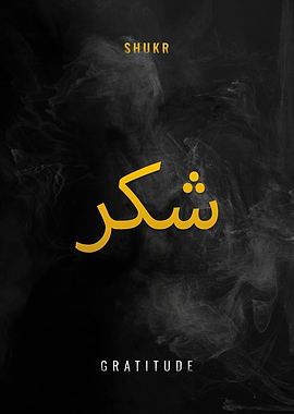 Shukr Gratitude - Islamic Quote