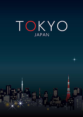 Tokyo Skyline Night