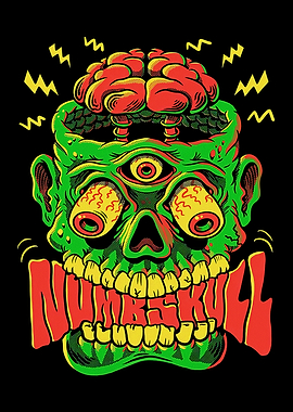 Zombie Skull Illustration