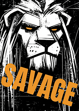 Lion Head Graphic Art