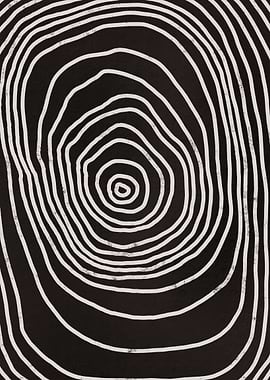 Abstract Black and White Circles
