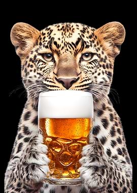 Leopard with Beer