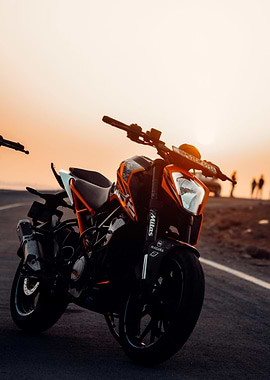 KTM Motorcycle Sunset