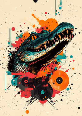 Crocodile Wall Art | Bold Decor for Wildlife Enthusiasts | Alligator Vinyl Art