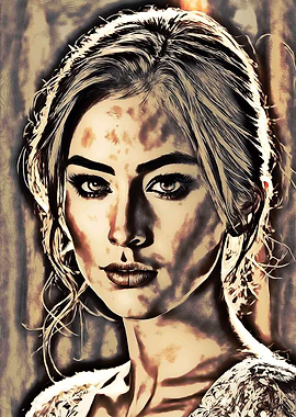 Woman Portrait in Sepia Tones