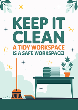 Keep It Clean Workspace Poster