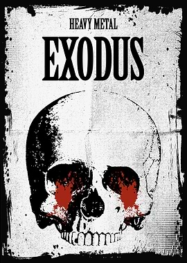 Exodus Heavy Metal Skull Poster