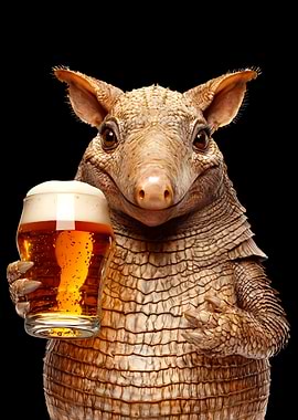 Armadillo with Beer