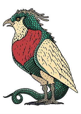 Mythical Bird-Dragon Creature