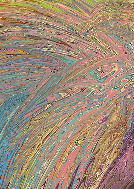 Abstract Swirling Graffiti Pattern