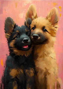 Two German Shepherd Puppies