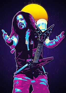 Dimebag Darrell 80s Retro Art