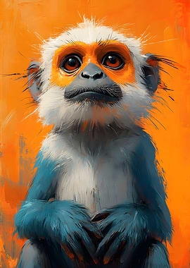 Curious Monkey Portrait