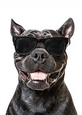 Cool Cane Corso Dog in Sunglasses