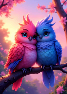 Cute Bird Couple