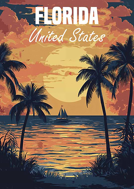Florida Sunset Poster