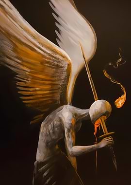 Fallen Angel with Sword