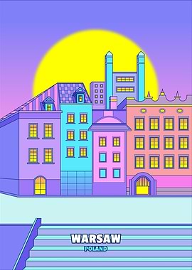Warsaw Cityscape Illustration