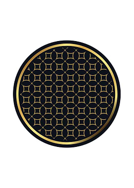 Gold and Black Circle Pattern