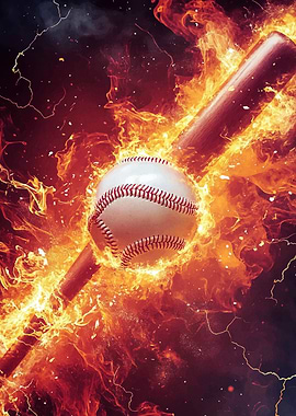 Baseball on Fire