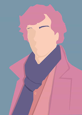 vintage man pink Illustration
